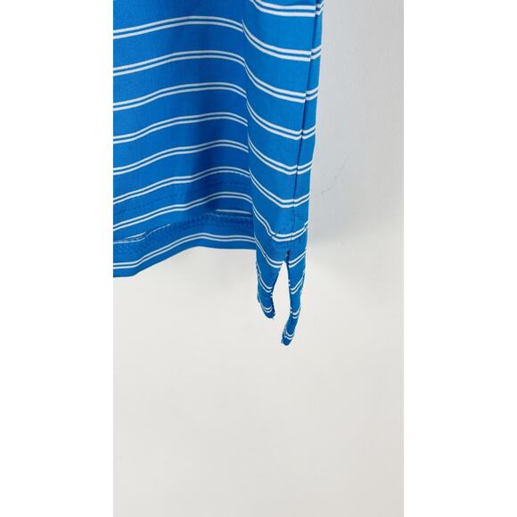 Penguin Mens Striped Polo Shirt Short Sleeve Size 2XL Cloisonne Blue Golf NWT - Picture 4 of 10